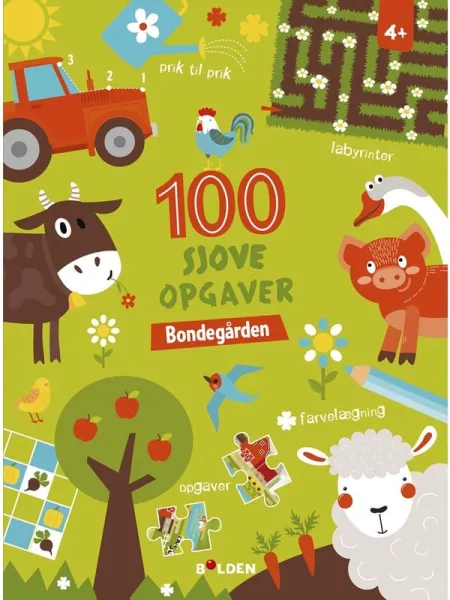 100 morsomme oppgaver: Gården (fra 4 år) - Hobby - paperback