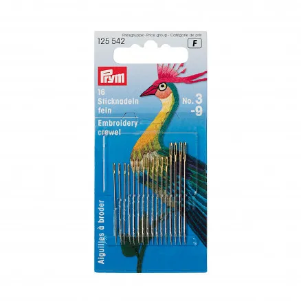 Prym Broderinåler Stål Sølv 0,60x35mm Størrelse 9 - 16 stk