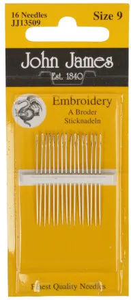 John James Broderinål Størrelse 9 - 16 stk