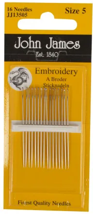John James Broderinål Størrelse 5 - 16 stk