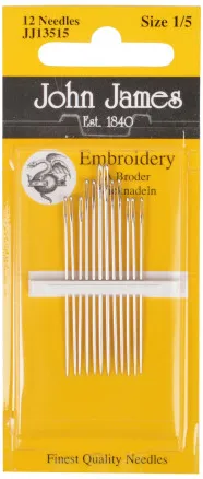 John James Broderinål Størrelse 1/5 - 12 stk