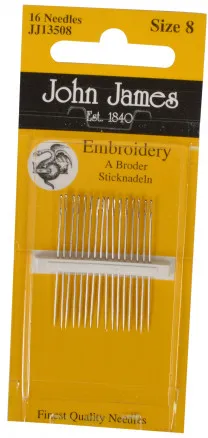 John James Broderinål Størrelse 8 - 16 stk