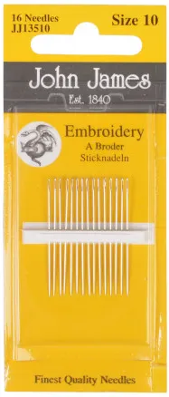 John James Broderinåler Størrelse 10 - 16 stk