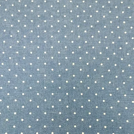 Denim Stoff 145cm 60 Små prikker Striber - 50cm