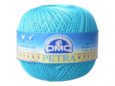 DMC Petra nr. 5 Heklegarn Unicolor 53845 Turkis