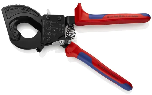 Knipex Kabelsaks (Sperreprinsipp) svart lakkert, med flerkomponentshåndtak 250 mm