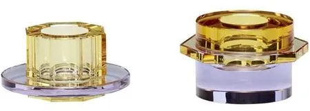 Hübsch Kiosk Lysestaker Ravfarge/Lilla Sett av 2