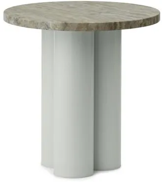 Normann Copenhagen Dit Side Table Light Green/Travertine Silver