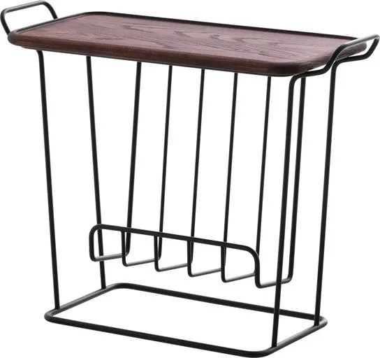 Maze Minnie Mae Wood Side Table Black/Ash