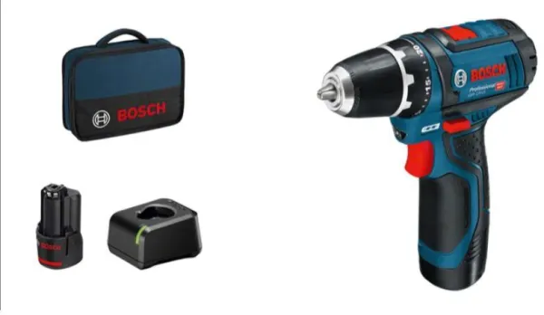Bosch 12V Skrumaskin GSR 12V-15 2X2,0AH 1XGAL 12V-20 BAG