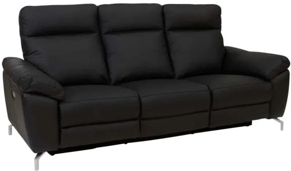 Furnhouse Selesta 3-seter skinn svart 222x96x101cm