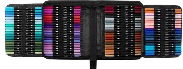 Nassau Double tusjer 120 stk i nylonmappe