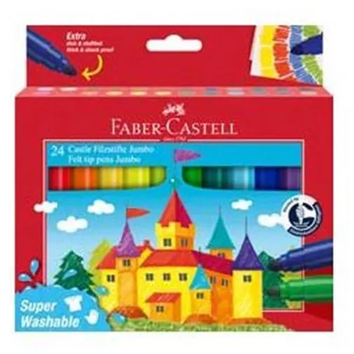 Faber Castell Tusj Jumbo Super Vaskbar (24 stk)